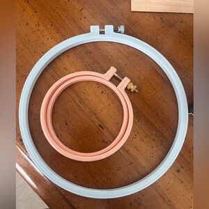 Set of Two Plastic Embroidery Hoops - 8” & 4”